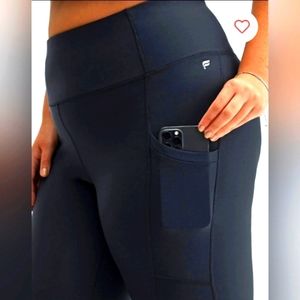 NWT pocket legging, Black, 1X short, Fabletics, winter weight for jogging